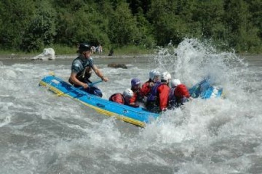 Rafting sul fiume Saane, in Svizzera