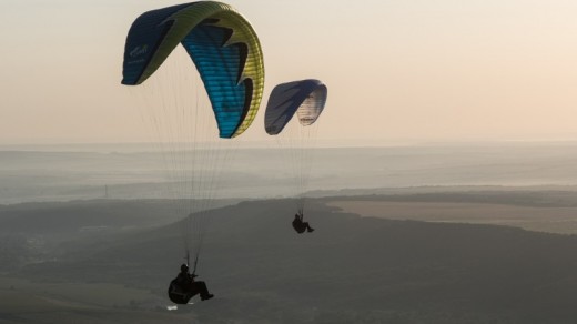 Lancio con parapendio a Torino