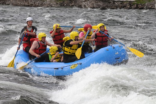 Lezione e discesa rafting