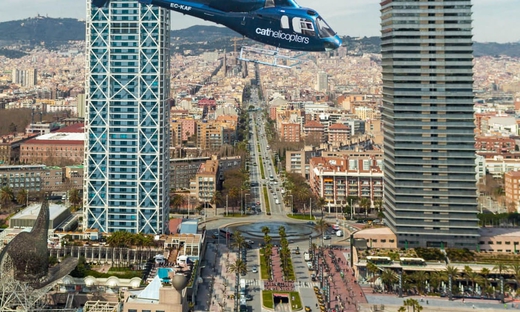 Helicopter flight in Barcelona