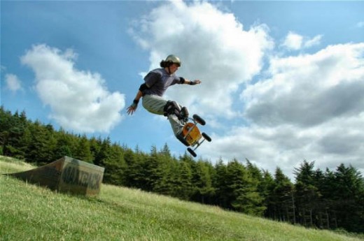 Mountain Boarding a Flims