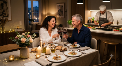 Cena Luxury con Private Chef e Abbinamento Vini per Due