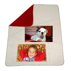 Coperta Pile con 2 stampe con foto