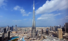 Dubai centro con Burj Al Arab e Burj Khalifa