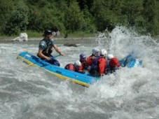 Rafting sul fiume Saane, in Svizzera