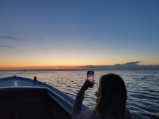 Chioggia: Tramonto in Laguna Veneta dalla barca