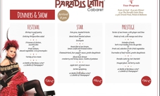 Lo spettacolo del Paradis Latin con cena facoltativa