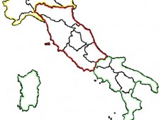 Mappa delle tre aree
