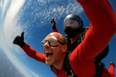 Skydiving in tandem a Neudorf