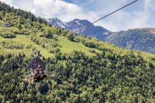 Volo in coppia sulla zipline della Valtellina con foto-finish