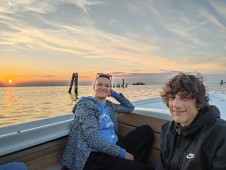 Chioggia: Tramonto in Laguna Veneta dalla barca