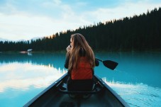 Lezione di canoa sul Lago di Cavedine