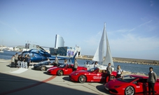 Barcelona driving experience package: supercar, helicopter and sail ride