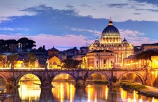 Suggestiva notte a Roma e volo panoramico
