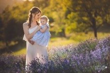 Un servizio fotografico per famiglie tra i campi di lavanda