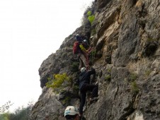 Percorso ferrato alla diga del Vajont