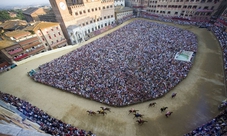 Palio di Siena on a private balcony