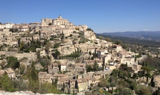 Avignon and the hilltop villages of Luberon from Aix en Provence