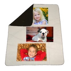 Coperta Pile con 3 stampe con foto